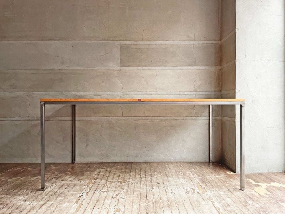 ツールボックス TOOLBOX デスク テーブル レッドパイン材天板 アイアンフレーム オーダーメイド W163 インダストリアルデザイン 工業系 ♪