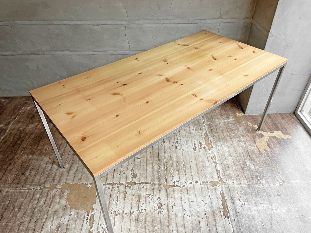 ツールボックス TOOLBOX デスク テーブル レッドパイン材天板 アイアンフレーム オーダーメイド W163 インダストリアルデザイン 工業系 ♪