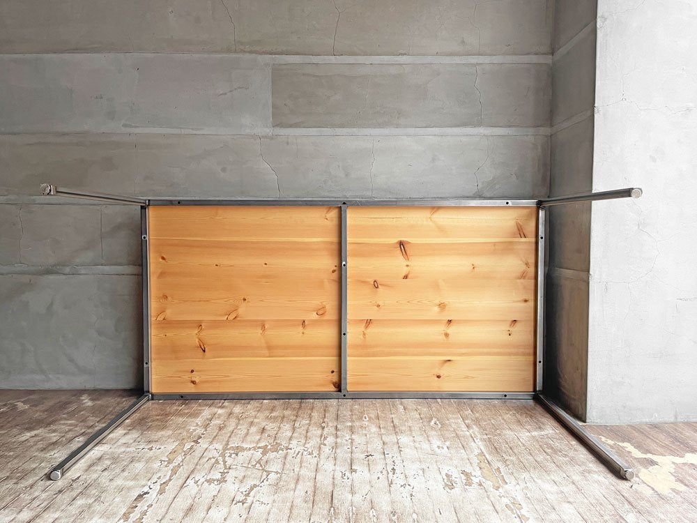 ツールボックス TOOLBOX デスク テーブル レッドパイン材天板 アイアンフレーム オーダーメイド W163 インダストリアルデザイン 工業系 ♪