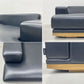 アドレス Address フランクソファ Frank sofa 3シーターソファ オーク無垢材×ブラック PUレザー 定価143,000円 廃盤 〓