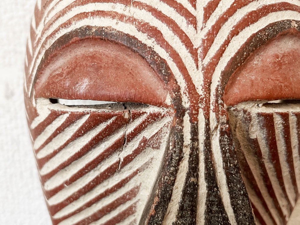 アフリカ ソンゲ族 Songye キフェベ Kifewebe マスク 仮面 H20cm プリミティブ 民族 コンゴ民主共和国 ◎