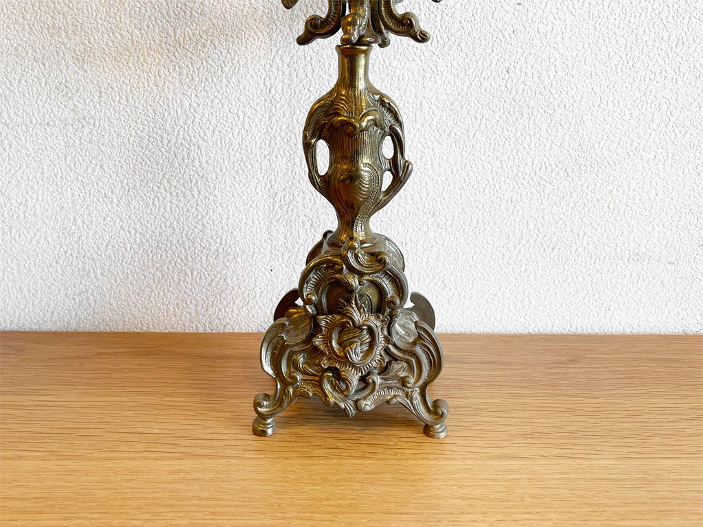アンティークスタイル Antique Style キャンドルスタンド 燭台 真鍮 ゴールド イタリアンデザイン A ◇