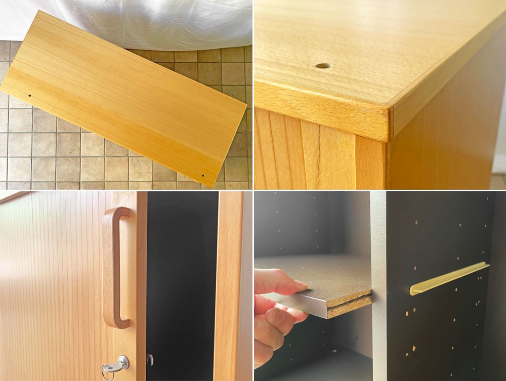 ラボファ Labofa 木製キャビネット ストレージ 蛇腹扉 デンマーク製 鍵付き 台座なし W116cm 北欧家具
 ◇