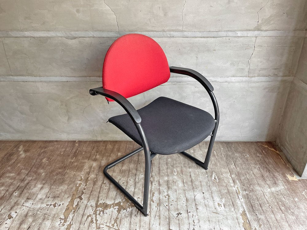 ヴィトラ Vitra. オンダ Onda アームチェア オフィスチェア Mario Bellini イタリア ポストモダン ビンテージ 現状品 A ♪