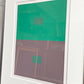 ジョセフ・アルバース Josef Albers シルクスクリーン Interaction of color グリーン×グレー 額装 アート バウハウス ♪