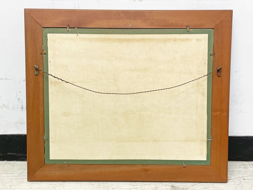 市村一 Hajime Ichimura 「早春」 1972年 油彩 油絵 風景画 絵画 洋画家 額装品 ●