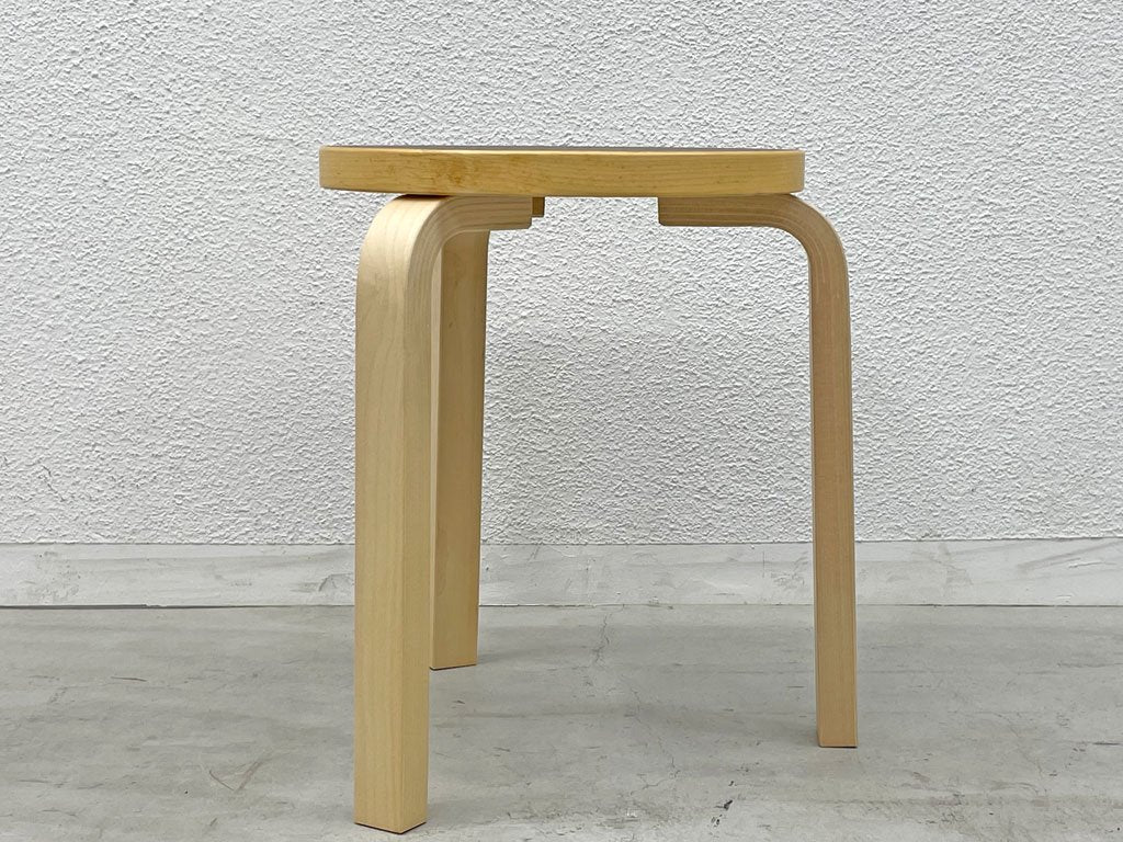 アルテック artek スツール60 Stool60 80周年記念モデル スツール 3本脚 リノリウム scope別注 アルヴァ・アアルト 箱付 コーヒー フィンランド 〓