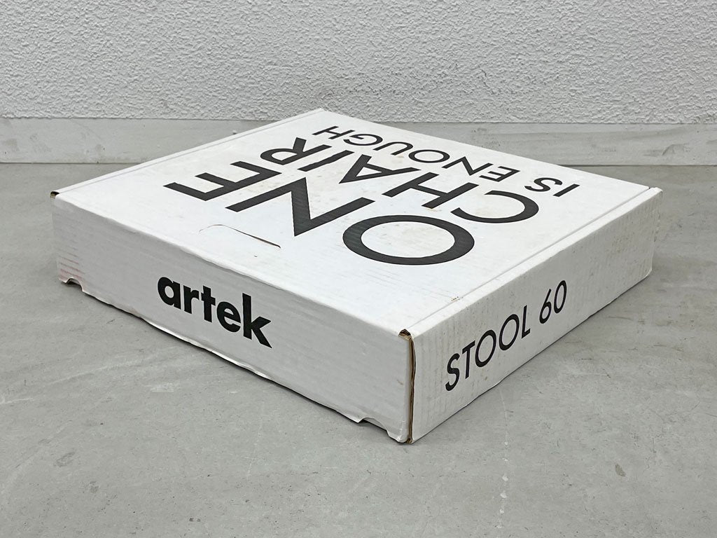 アルテック artek スツール60 Stool60 80周年記念モデル スツール 3本脚 リノリウム scope別注 アルヴァ・アアルト 箱付 コーヒー フィンランド 〓