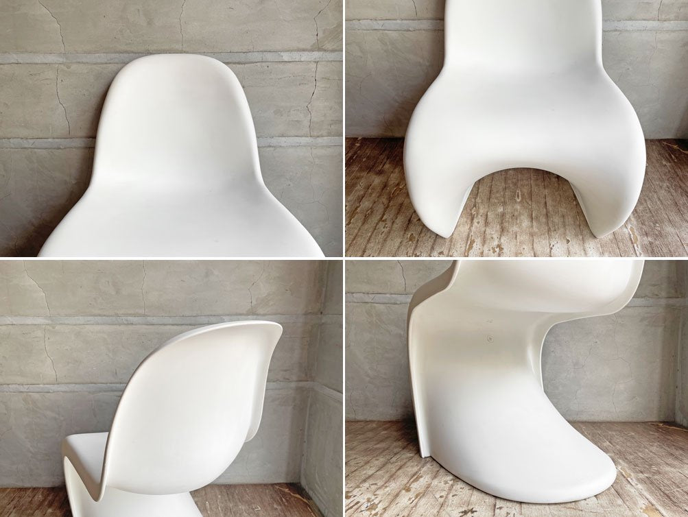 ヴィトラ vitra パントンチェア Panton Chair ホワイト ヴェルナー・パントン Verner Panton スタッキングチェア スペースエイジ ミッドセンチュリー ♪