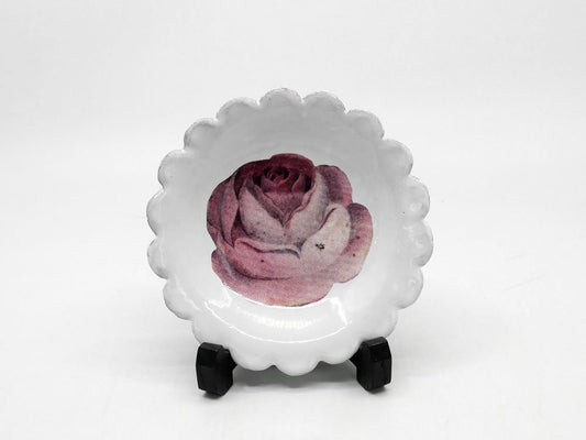 アスティエ・ド・ヴィラット Astier de Villatte ジョン・デリアン JOHN DERIAN ローズ Rose ソーサー 13.5cm 小皿 フランス シャビーシック ●