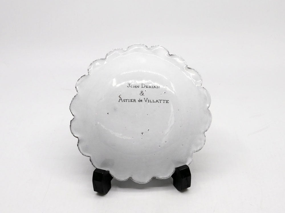 アスティエ・ド・ヴィラット Astier de Villatte ジョン・デリアン JOHN DERIAN ローズ Rose ソーサー 13.5cm 小皿 フランス シャビーシック ●