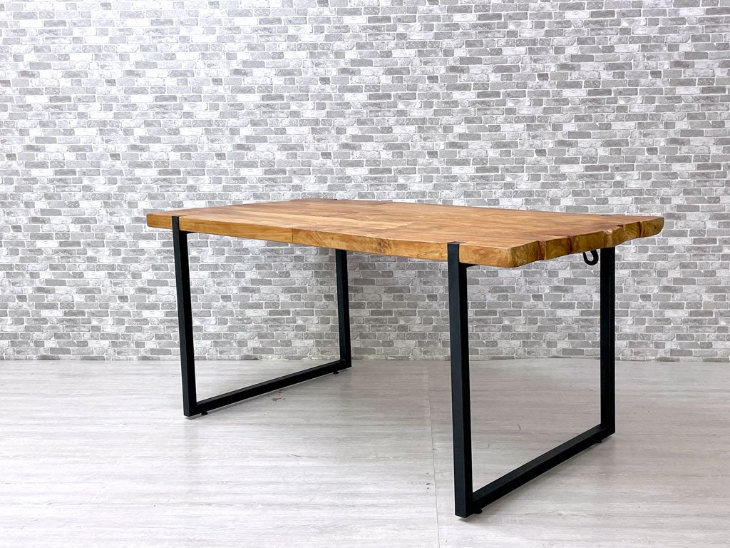 ディーボディ d-Bodhi セレベス ダイニングテーブル CELEBES DINING TABLE チーク古材 アイアン W161.5 インダストリアル 定価￥140,800- ●