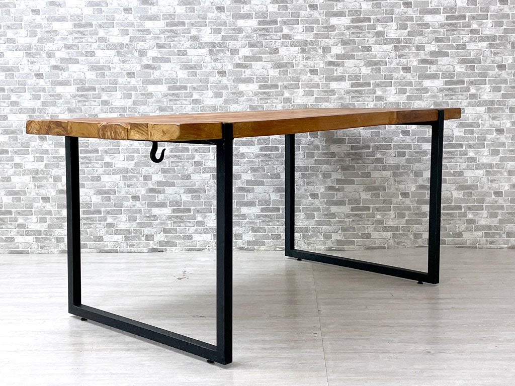 ディーボディ d-Bodhi セレベス ダイニングテーブル CELEBES DINING TABLE チーク古材 アイアン W161.5 インダストリアル 定価￥140,800- ●