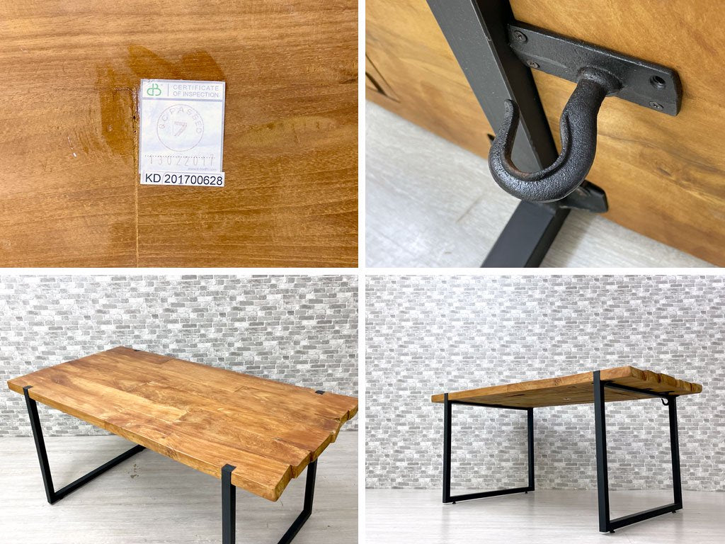 ディーボディ d-Bodhi セレベス ダイニングテーブル CELEBES DINING TABLE チーク古材 アイアン W161.5 インダストリアル 定価￥140,800- ●