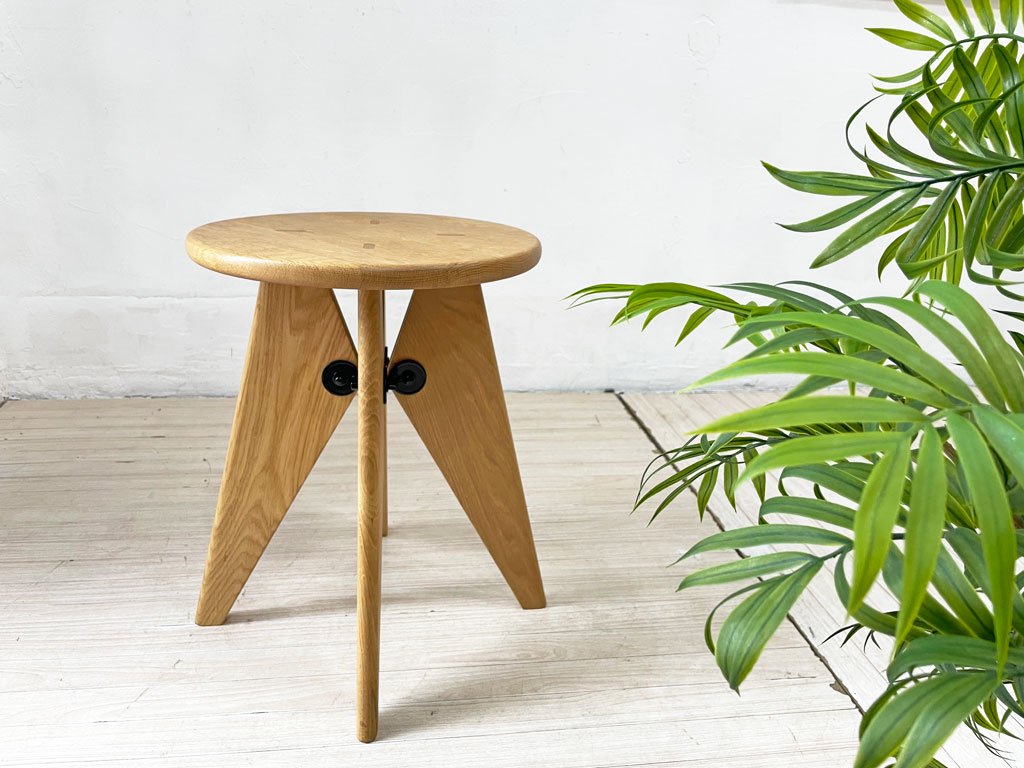 ヴィトラ vitra タブレボワ Tabouret Bois タブレソルベイ Tabouret Solvay スツール サイドテーブル オーク無垢材 ジャン・プルーヴェ 参考定価 \101,200-★