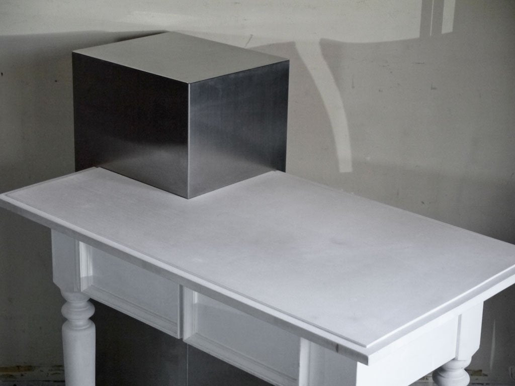 ポストモダンデザイン Postmodern Design ディスプレイテーブル ホワイトペイント スチールラック 店舗什器 ■