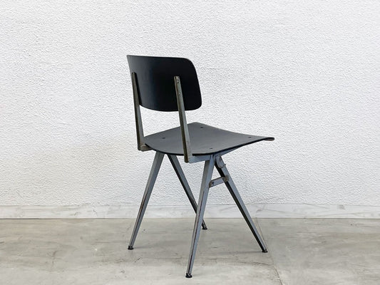 マルコ MARKO VEEDAM ビンテージ コンパスチェア Vintage　compas chair インダストリアル プライウッド ブラックペイント コンパスレッグ オランダ 〓