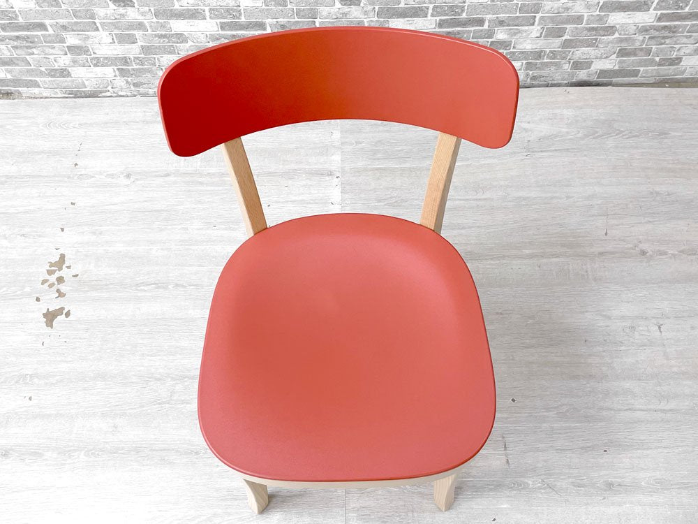 ヴィトラ vitra. バーゼルチェア Basel Chair ダイニングチェア ASAプラスチック ビーチ材 ジャスパー・モリソン Jasper Morrison ミニマル ブリック色 ●