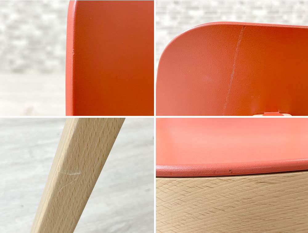 ヴィトラ vitra. バーゼルチェア Basel Chair ダイニングチェア ASAプラスチック ビーチ材 ジャスパー・モリソン Jasper Morrison ミニマル ブリック色 ●