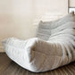 リーンロゼ ligne roset トーゴ TOGO 1Pソファ ファブリック ライトグレー系 ミッシェル・デュカロワ Michel Ducaroy フランス 定価￥170,500- 美品 ◎