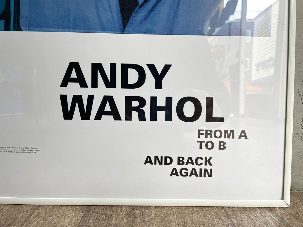 アンディウォーホル Andy Warhol 自画像 ポスター 額装 61×92 シカゴ美術館回顧展 FROM A TO B 2018～2019年 ♪