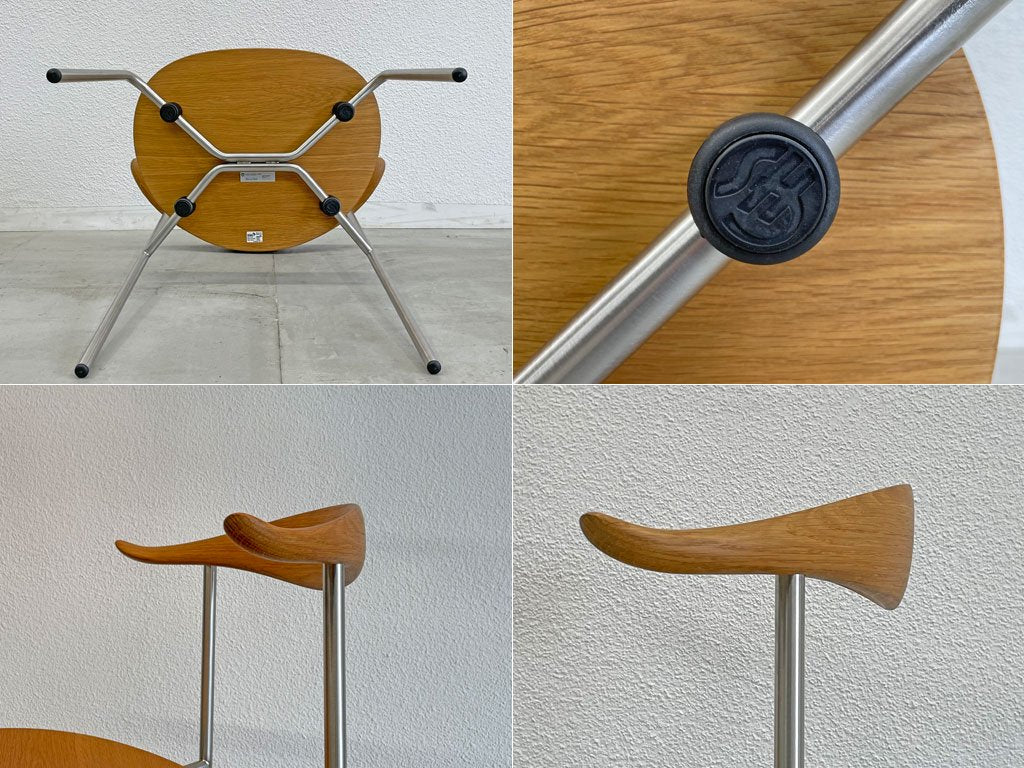 カールハンセン CARL HANSEN & SON CH88T ダイニングチェア オーク材 ステンレススチールフレーム ウェグナー 〓