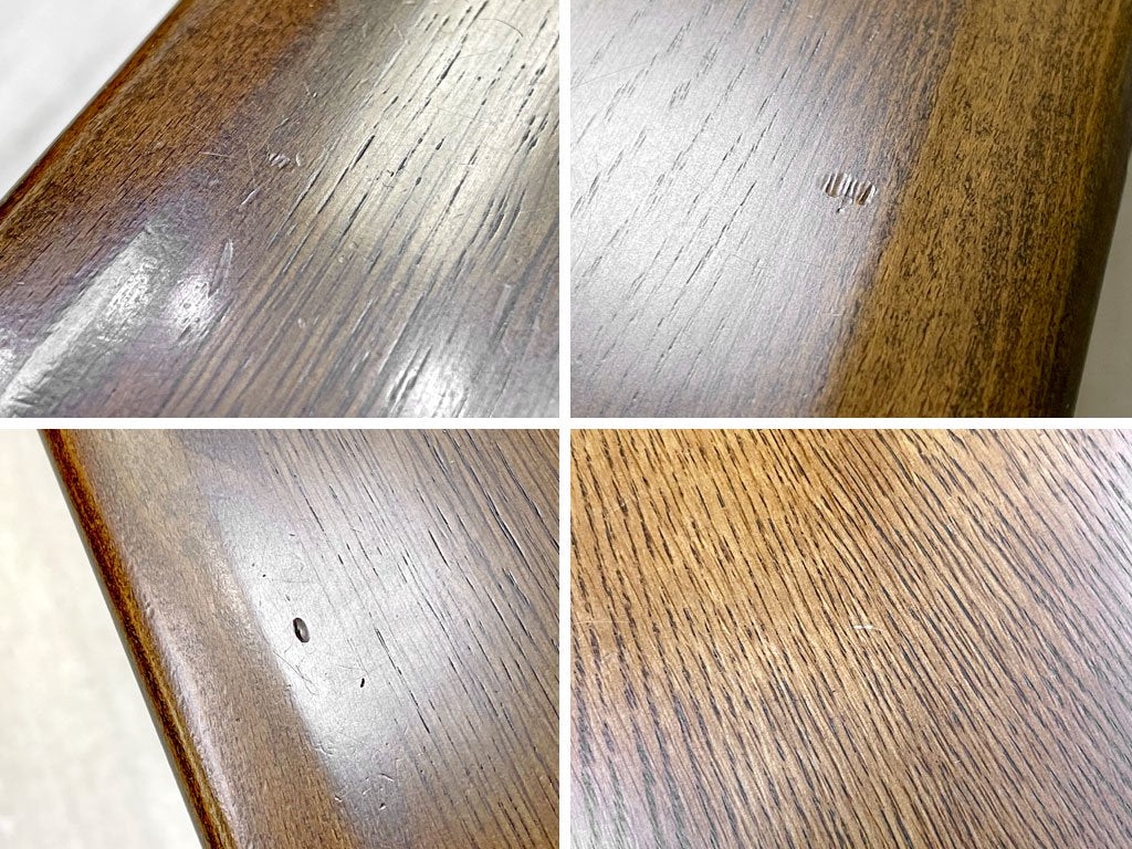 カリモク karimoku オーク材 ダイニングテーブル ダークブラウン色 ウレタン塗装 W165cm ●