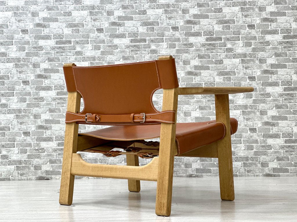 フレデリシア FREDERICIA スパニッシュチェア The Spanish Chair 2226 オーク無垢材 ボーエ・モーエンセン デンマーク 北欧家具 本革 牛革 レザー新品張替済 ●