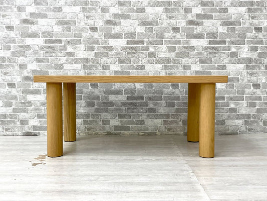 無印良品 MUJI 板と脚でできた木製テーブル ローテーブル オーク無垢集成材 定価￥27,900- ●