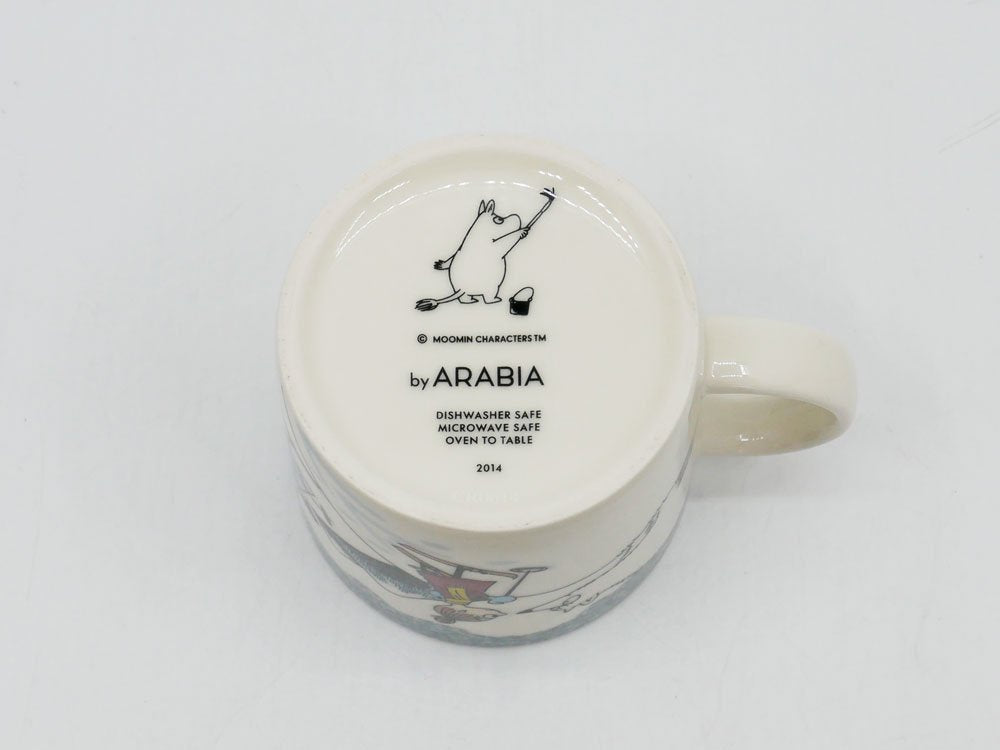 アラビア ARABIA ムーミン Moomin マグカップ Mr.ブリスクとスキー Skiing with Mr Brisk 2014年 冬限定 ウィンター 箱付き 美品 ●