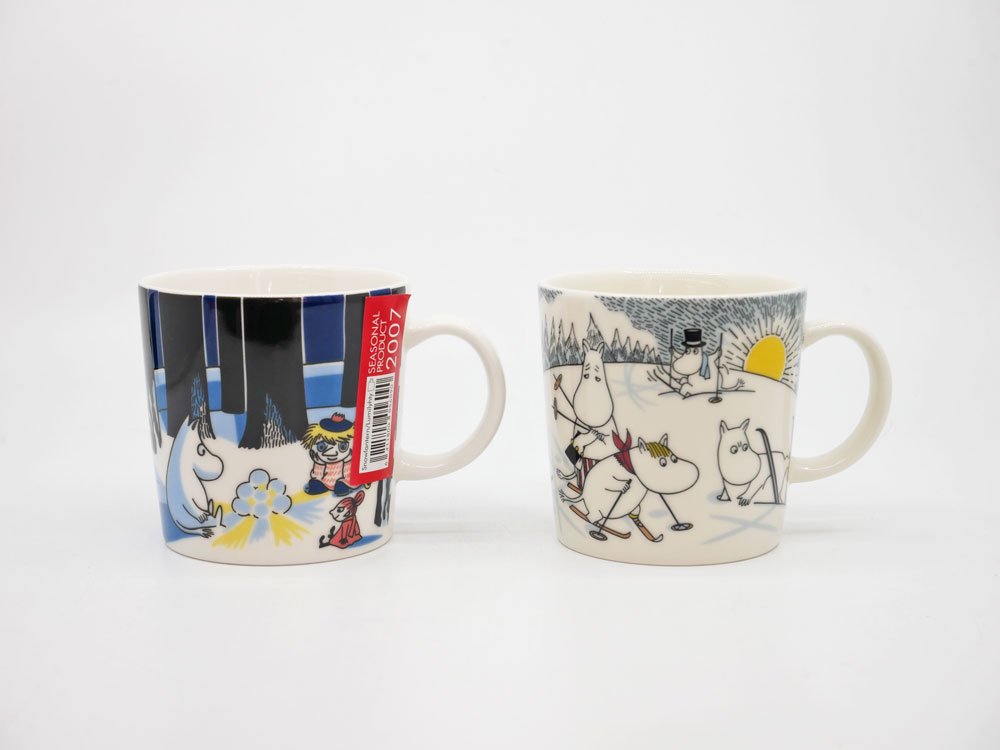 アラビア ARABIA ムーミン Moomin マグカップ Mr.ブリスクとスキー Skiing with Mr Brisk 2014年 冬限定 ウィンター 箱付き 美品 ●