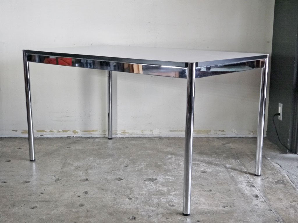 USMハラー USM Haller モジュラーファニチャー Modular Furniture ハラーテーブル ワークデスク W125cm ホワイトラミネート天板 ■