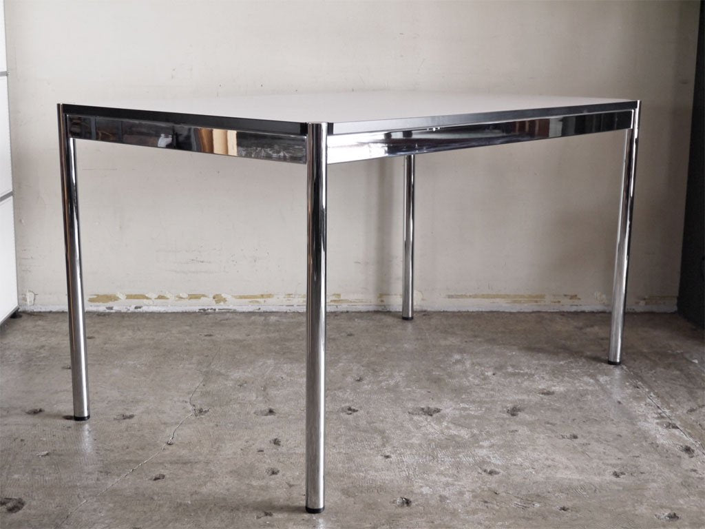 USMハラー USM Haller モジュラーファニチャー Modular Furniture ハラーテーブル ワークデスク W125cm ホワイトラミネート天板 ■