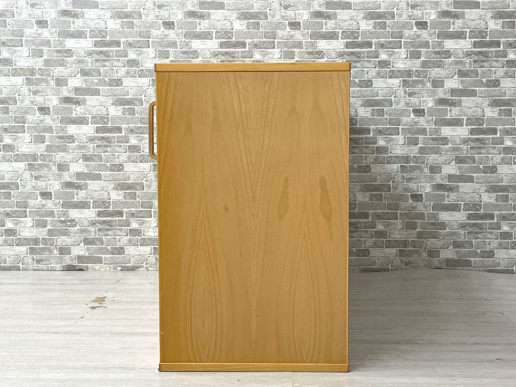 ラボファ Labofa 木製キャビネット ストレージ 蛇腹扉 デンマーク製 鍵なし 台座なし W116cm 北欧家具 C ●