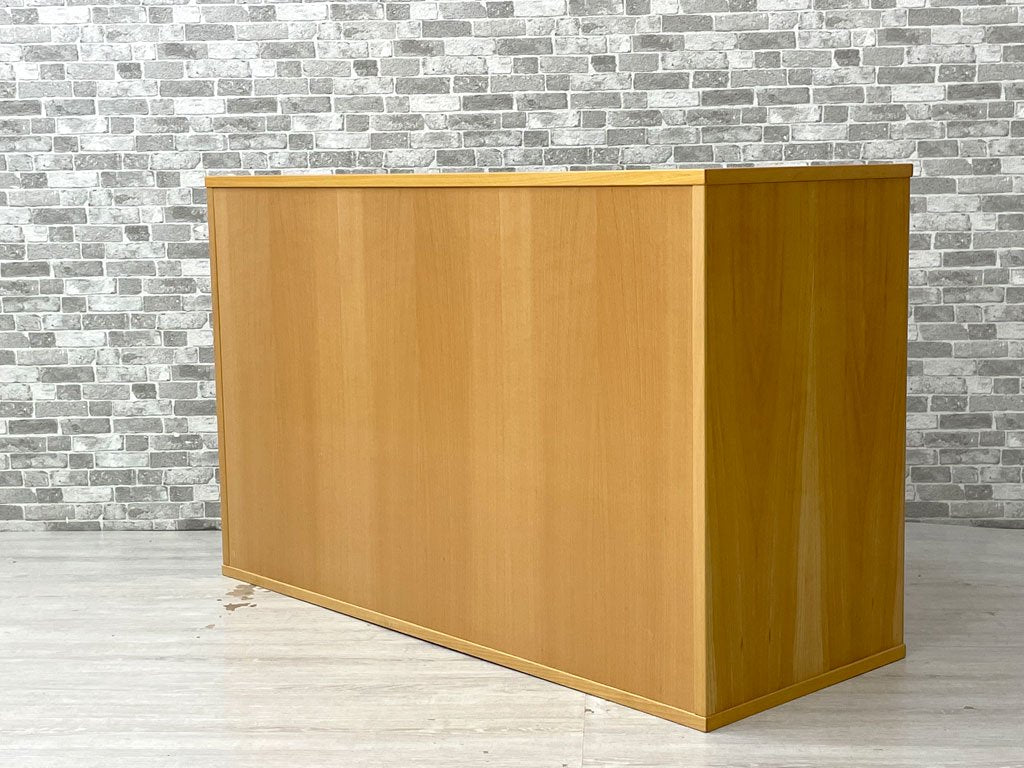 ラボファ Labofa 木製キャビネット ストレージ 蛇腹扉 デンマーク製 鍵なし 台座なし W116cm 北欧家具 C ●