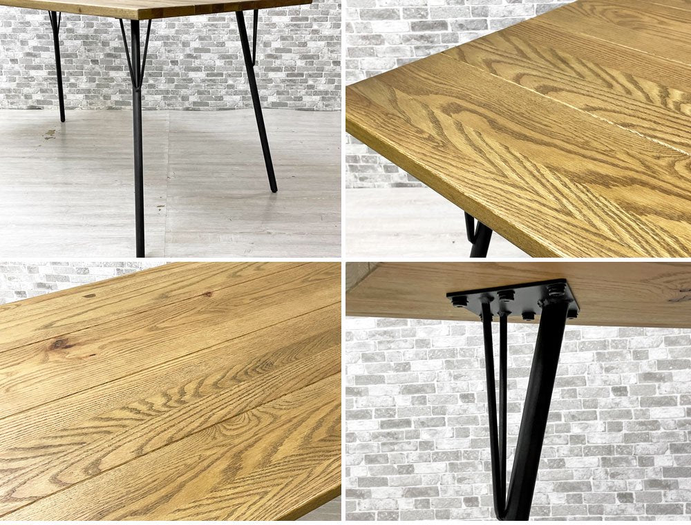 アクメファニチャー ACME Furniture グランビュー GRANDVIEW ダイニングテーブル オーク無垢材 スチール Mサイズ インダストリアル W150cm 定価￥91,300- ●