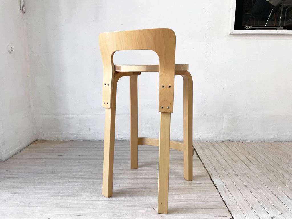 アルテック artek ハイチェア K65 HIGH CHAIR K65 バーチ材 カウンターチェア バーチェア ハイスツール ナチュラル アルヴァ・アアルト フィンランド 北欧家具 ★