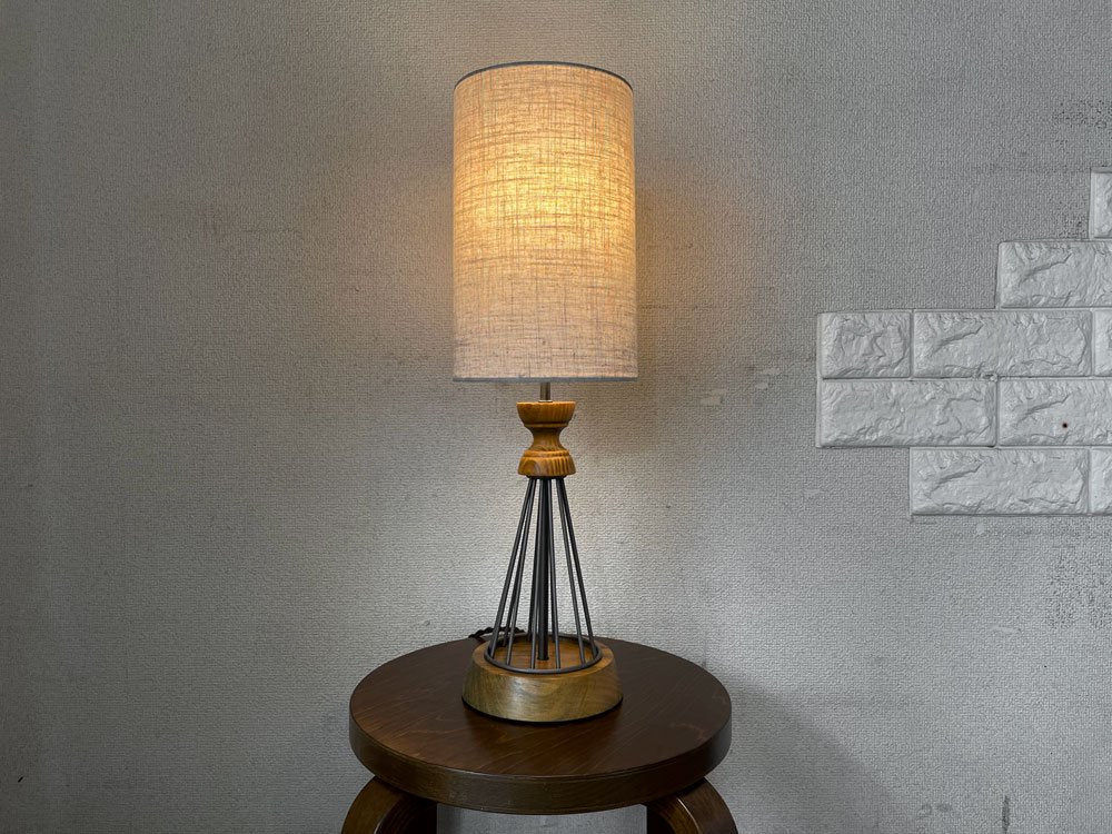 アクメファニチャー ACME Furniture ベゼル BETHEL TABLE LAMP テーブルランプ Sサイズ パイン材 布シェード USビンテージスタイル 定価￥23,100- ◎