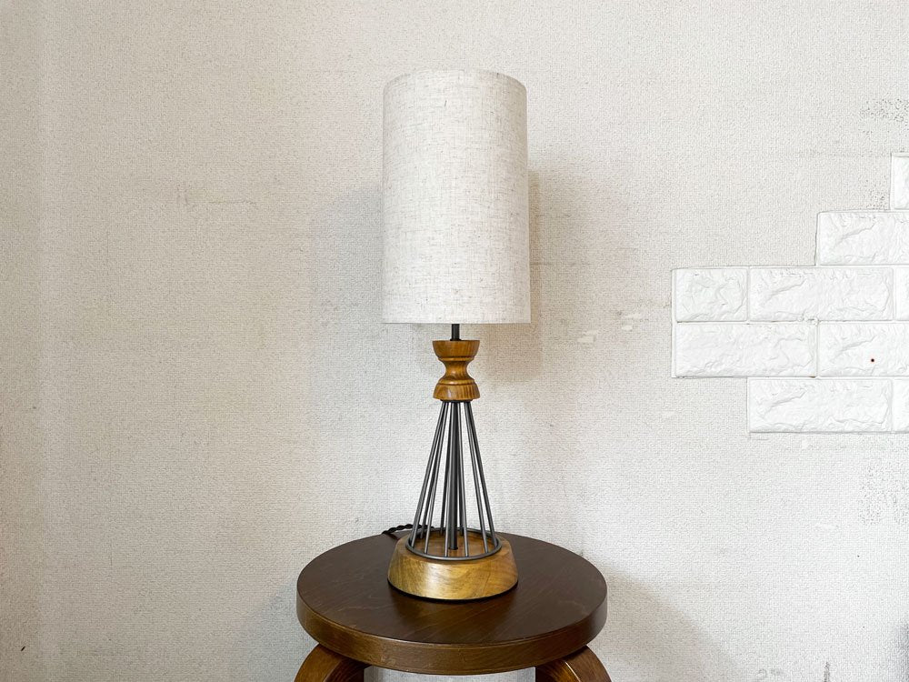 アクメファニチャー ACME Furniture ベゼル BETHEL TABLE LAMP テーブルランプ Sサイズ パイン材 布シェード USビンテージスタイル 定価￥23,100- ◎