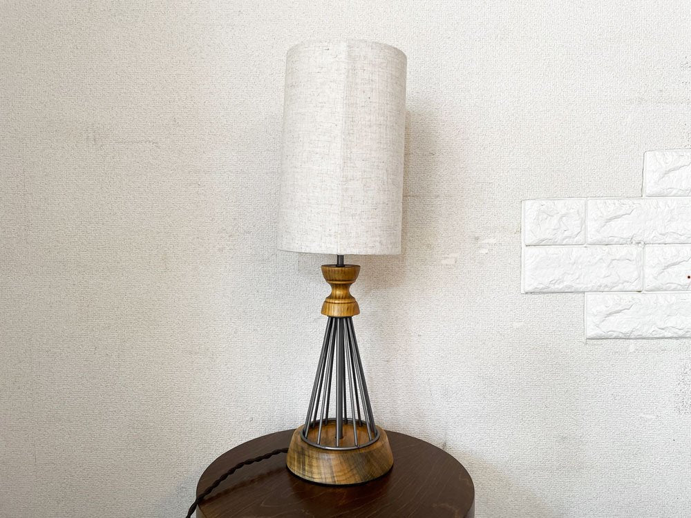 アクメファニチャー ACME Furniture ベゼル BETHEL TABLE LAMP テーブルランプ Sサイズ パイン材 布シェード USビンテージスタイル 定価￥23,100- ◎