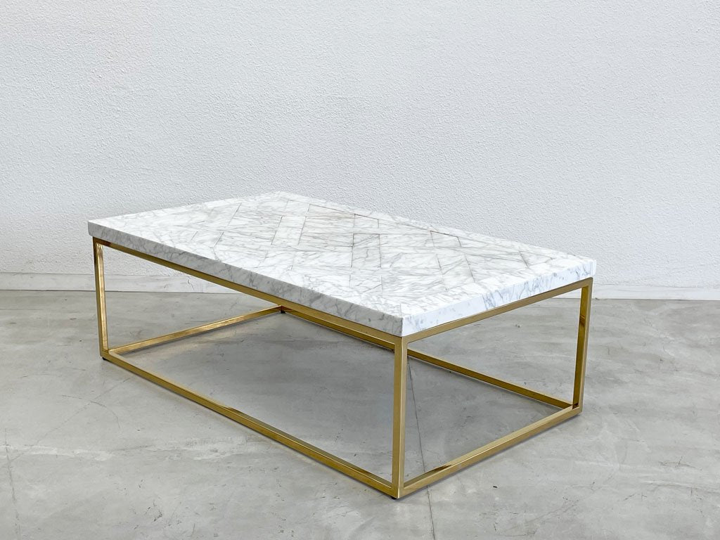 ハロ HALO ベルサイユ VERSAILLES コーヒーテーブル Coffee table 大理石 マーブルトップ天板 ゴールドフレーム アスプルンド取扱 19.8万円〓