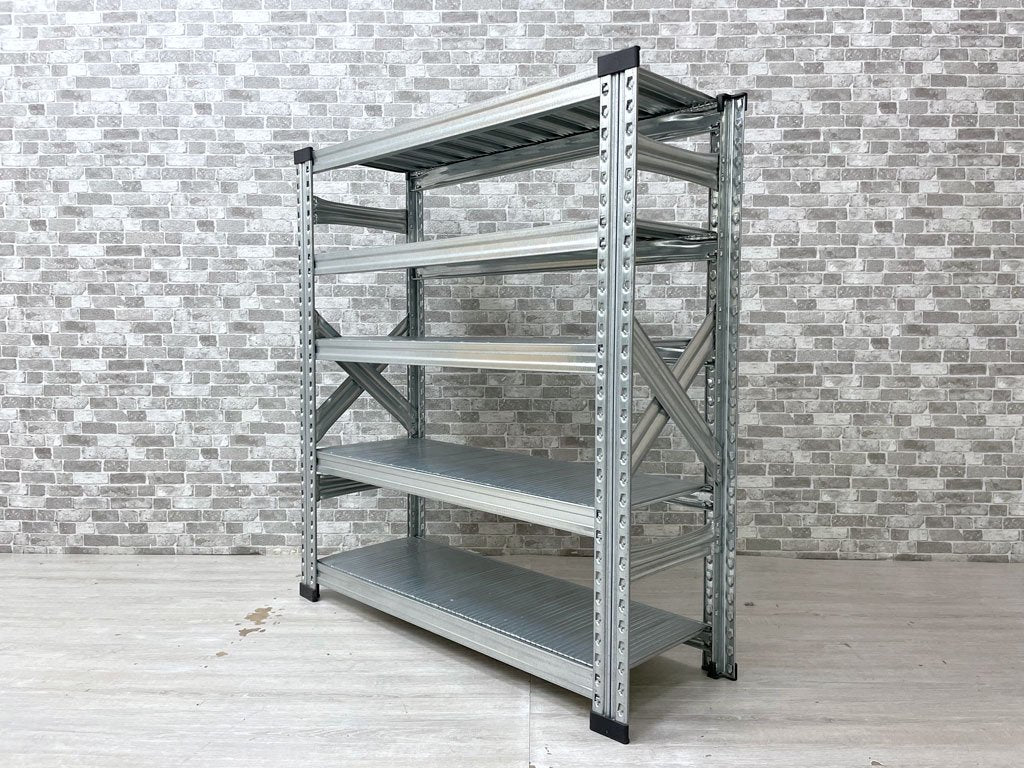 メタルシステム METALSISTEM SUPER123 スチールシェルフ STEEL SHELF 5段 アスプルンド取扱い インダストリアル W98×D34×H106cm 定価￥31,500- ●