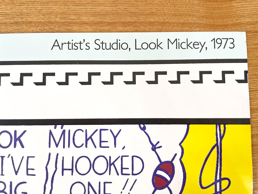 ロイ・リキテンスタイン Roy Lichtenstein アーティストスタジオ No.1 ルックミッキー Artist Studio No.1 (Look Mickey) ビンテージポスター ★