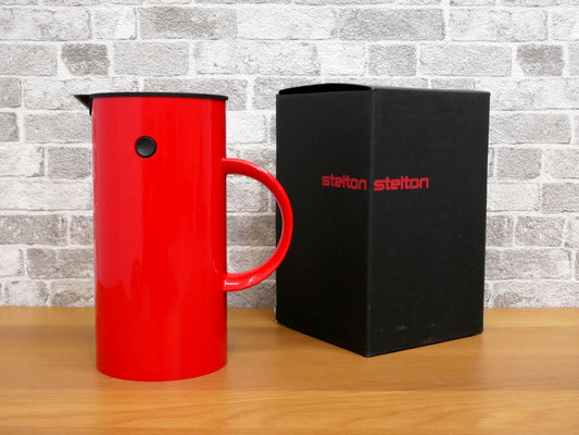 ステルトン Stelton プレスコーヒーメーカー Press Coffee Maker 8カップ レッド 813 エリック・マグヌッセン デンマーク 箱付き 美品 ●