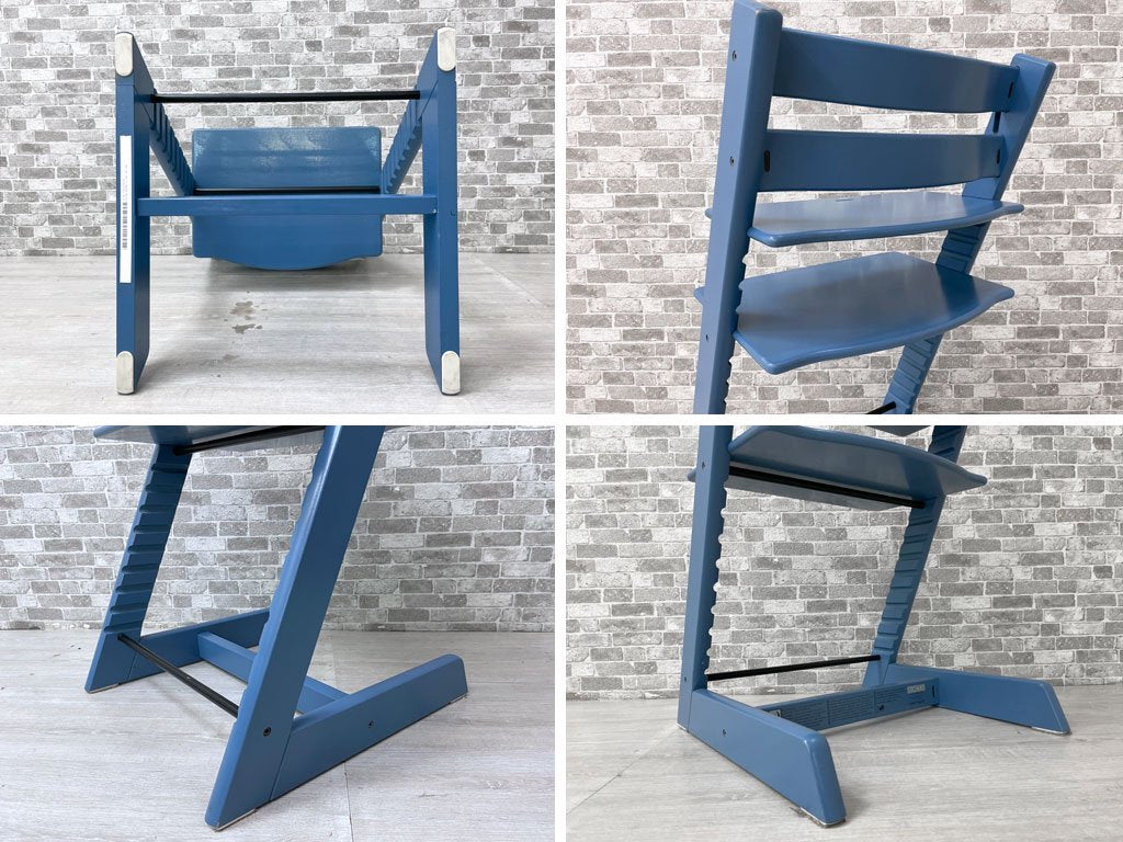 ストッケ STOKKE トリップトラップ TRIPP TRAPP ベビーチェア キッズチェア ブルー 廃番カラー S/N3～ ノルウェー 北欧家具 ●