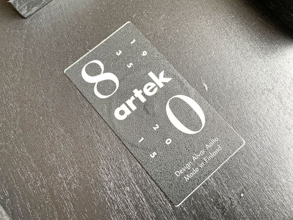 アルテック artek スツールE60 ブラックラッカー 4本脚 80周年記念 アルヴァ・アアルト バーチ無垢材 北欧家具 参考定価￥47,300- ♪