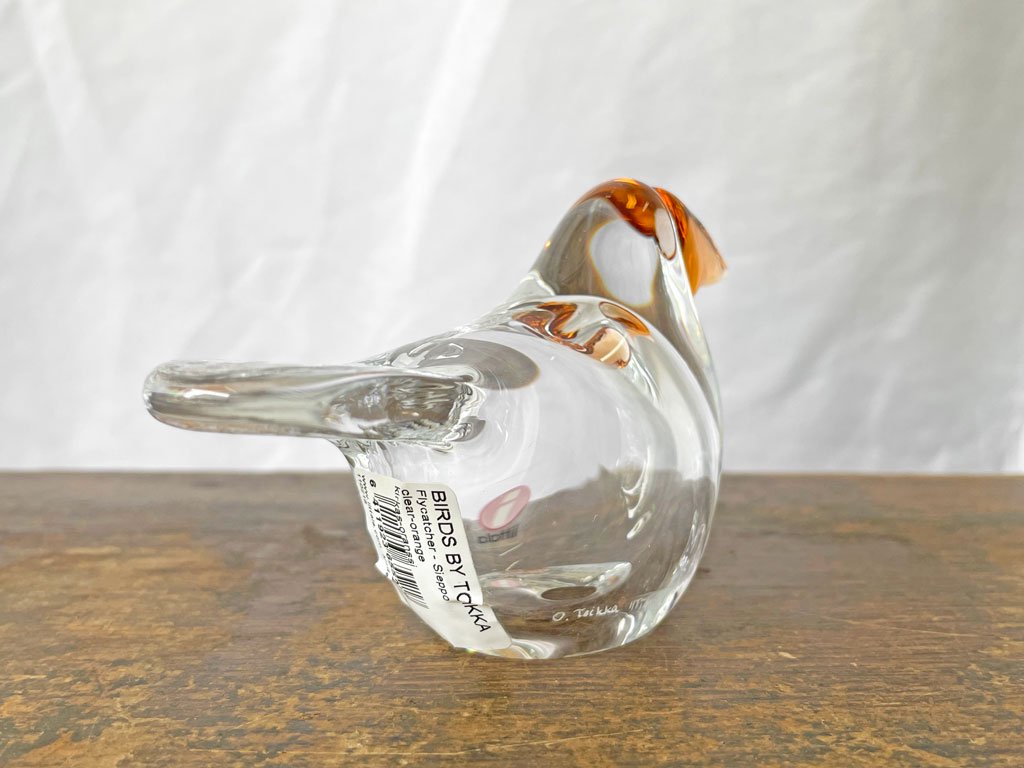 イッタラ iittala Birds by Toikka シエッポ Sieppo クリア × セビリアオレンジ SCOPE別注 2015年 74/1000 オイバ・トイッカ 箱付 ◇