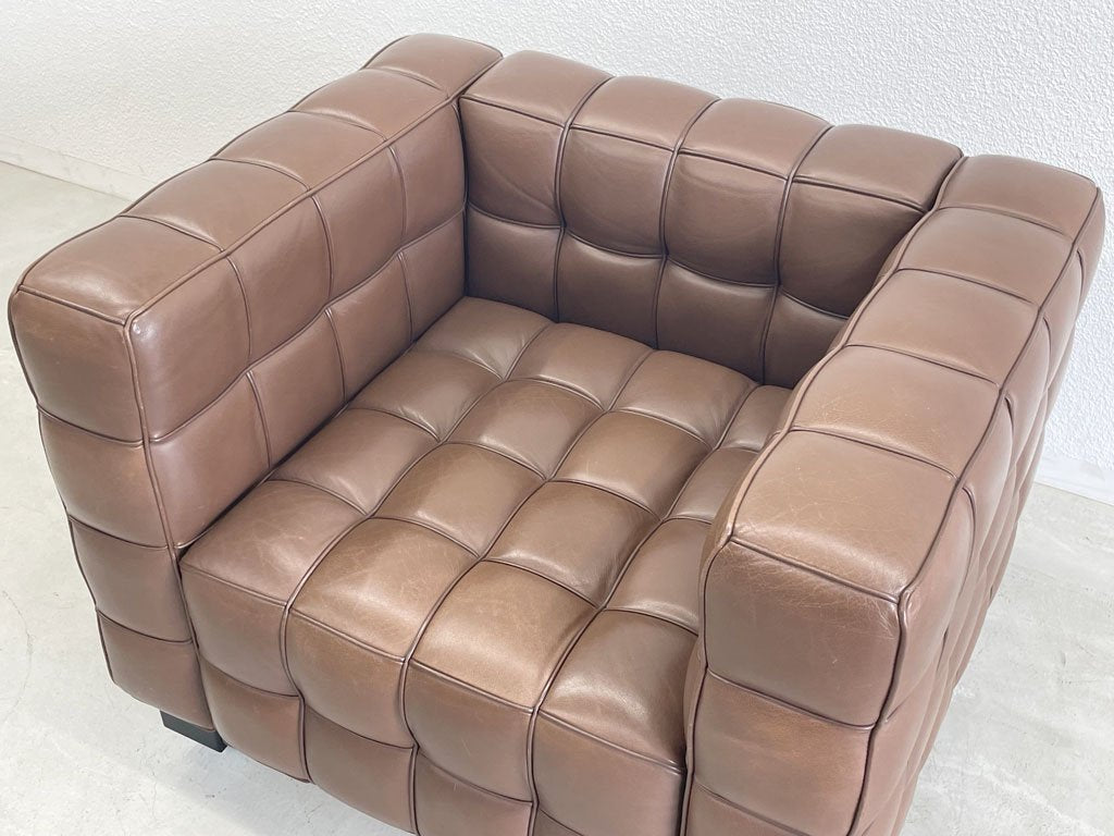 ヴィットマン WITTMANN Austria クーブス KUBUS 1シーター ソファ ヨゼフ・ホフマン Josef Hoffmann 8012 armchair 総本革 モダンデザイン 〓