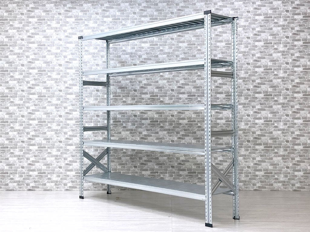 メタルシステム METALSISTEM SUPER123 スチールシェルフ STEEL SHELF 5段 アスプルンド取扱い インダストリアル W188×D41×H185cm 定価￥77,100- ●