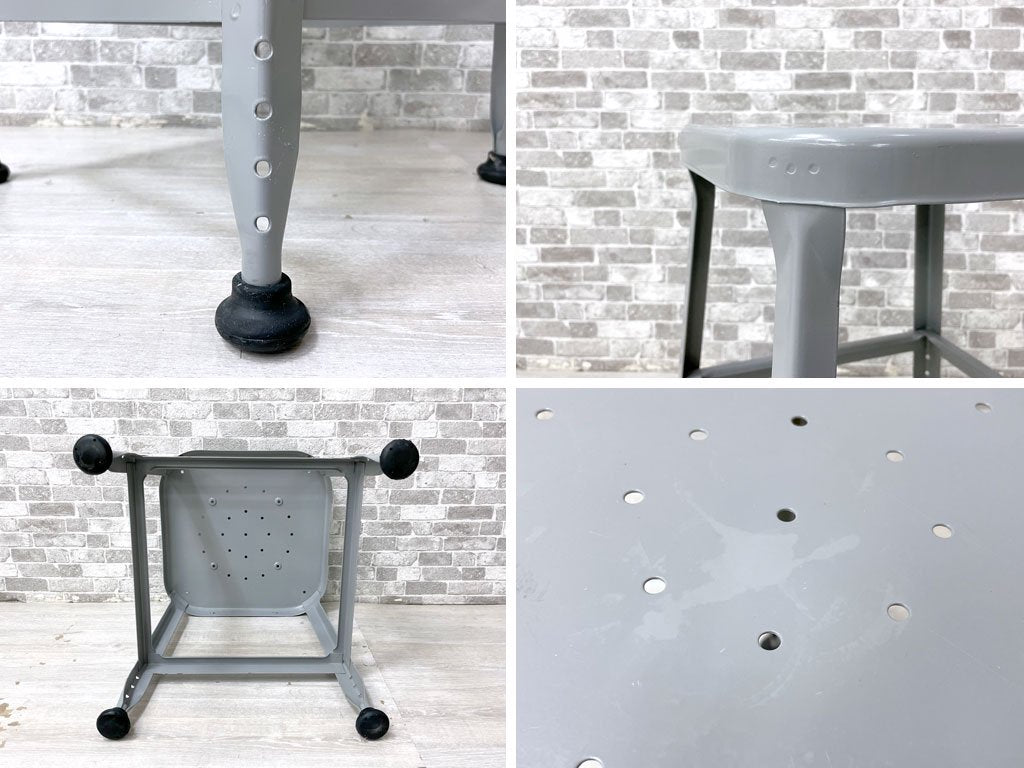 リオン LYON ファクトリースツール FACTORY STOOL グレー Sサイズ インダストリアル ガレージ P.F.S取扱 ●